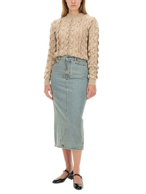 MOSCHINO COUTURE Stylish Women's Denim Skirt - Size 40