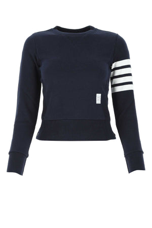 THOM BROWNE Midnight Blue Cotton Women's Sweatshirt