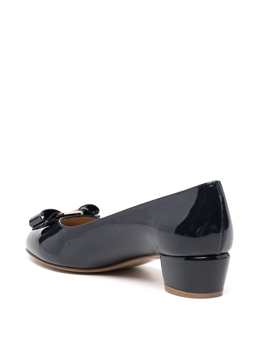 FERRAGAMO Elegant Blue Leather Pumps for Women