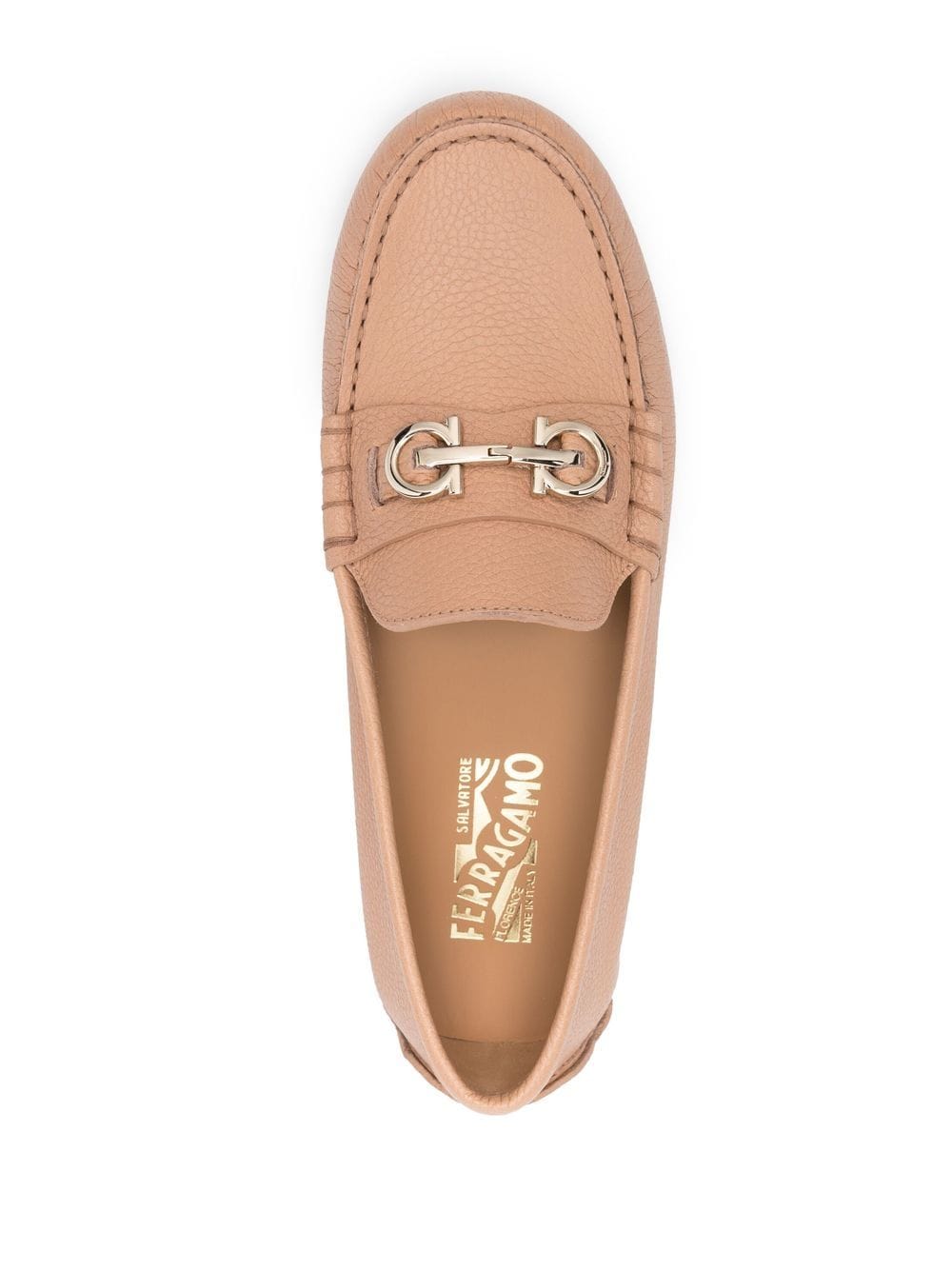 FERRAGAMO Gancini Hook Leather Loafers