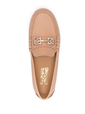 FERRAGAMO Gancini Hook Leather Loafers