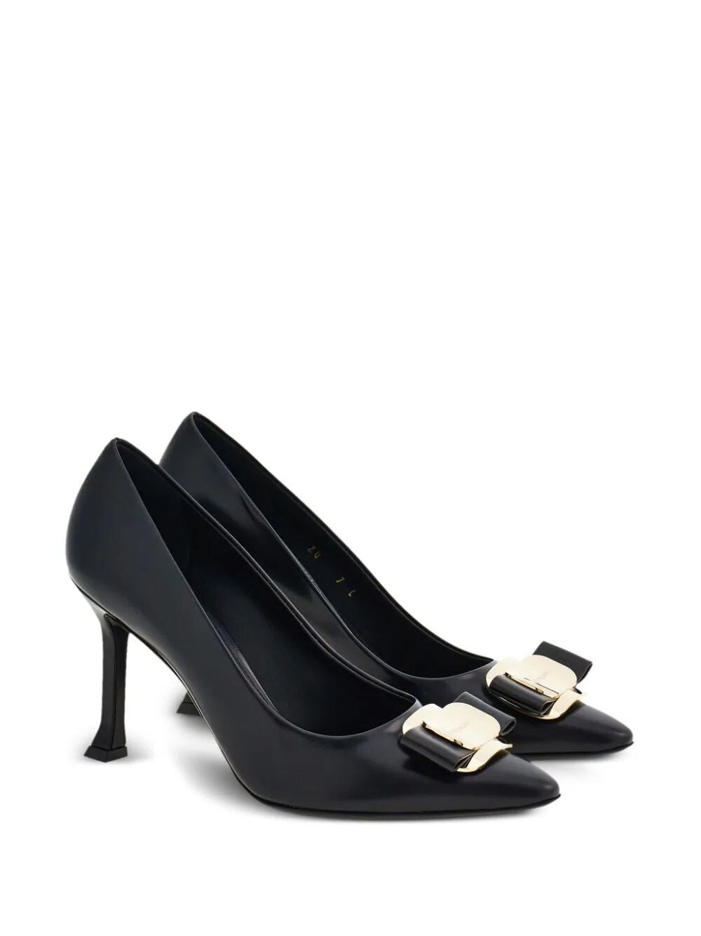 FERRAGAMO New Black Vara Plate Pumps for Women