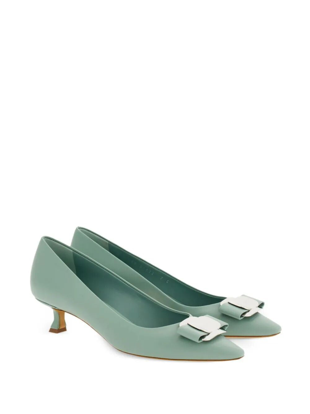 FERRAGAMO Green Pointed Toe Pumps for Women