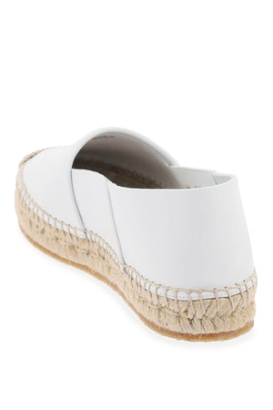 FERRAGAMO Luxurious White Leather Espadrilles for Women