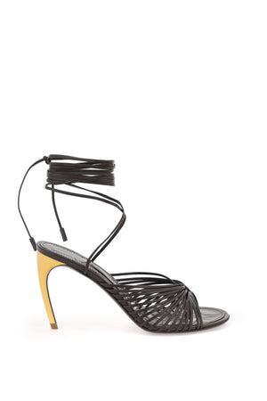 FERRAGAMO Elevate your Style with Luxurious Curved Heel Sandals for Women