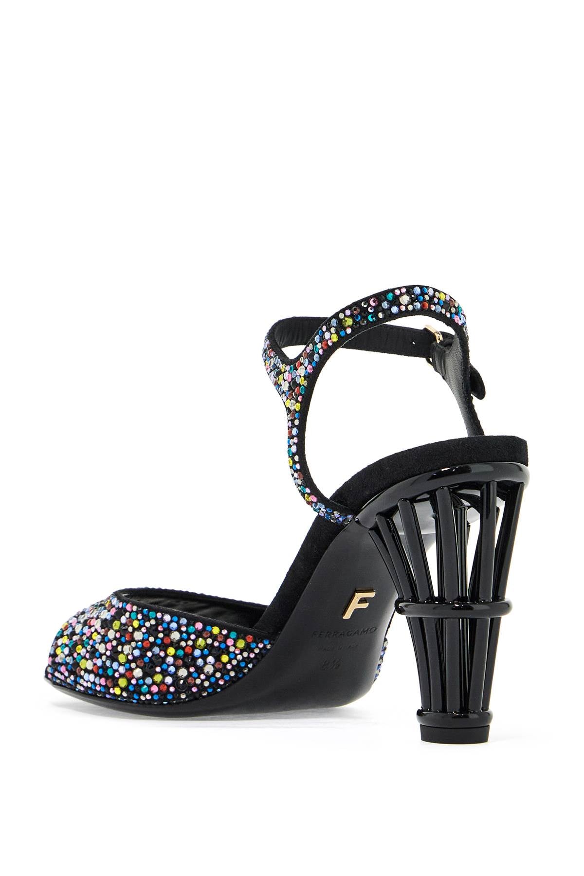 FERRAGAMO Crystal Cage High Heel Sandals