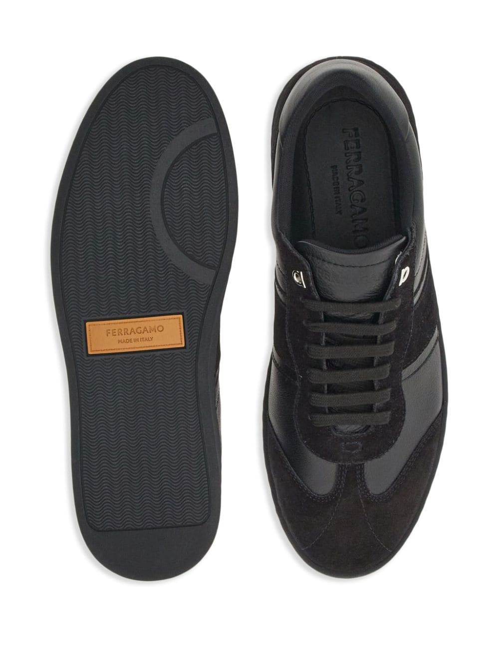 FERRAGAMO Debossed Logo Low-Top Sneakers - Men's Size Options Available