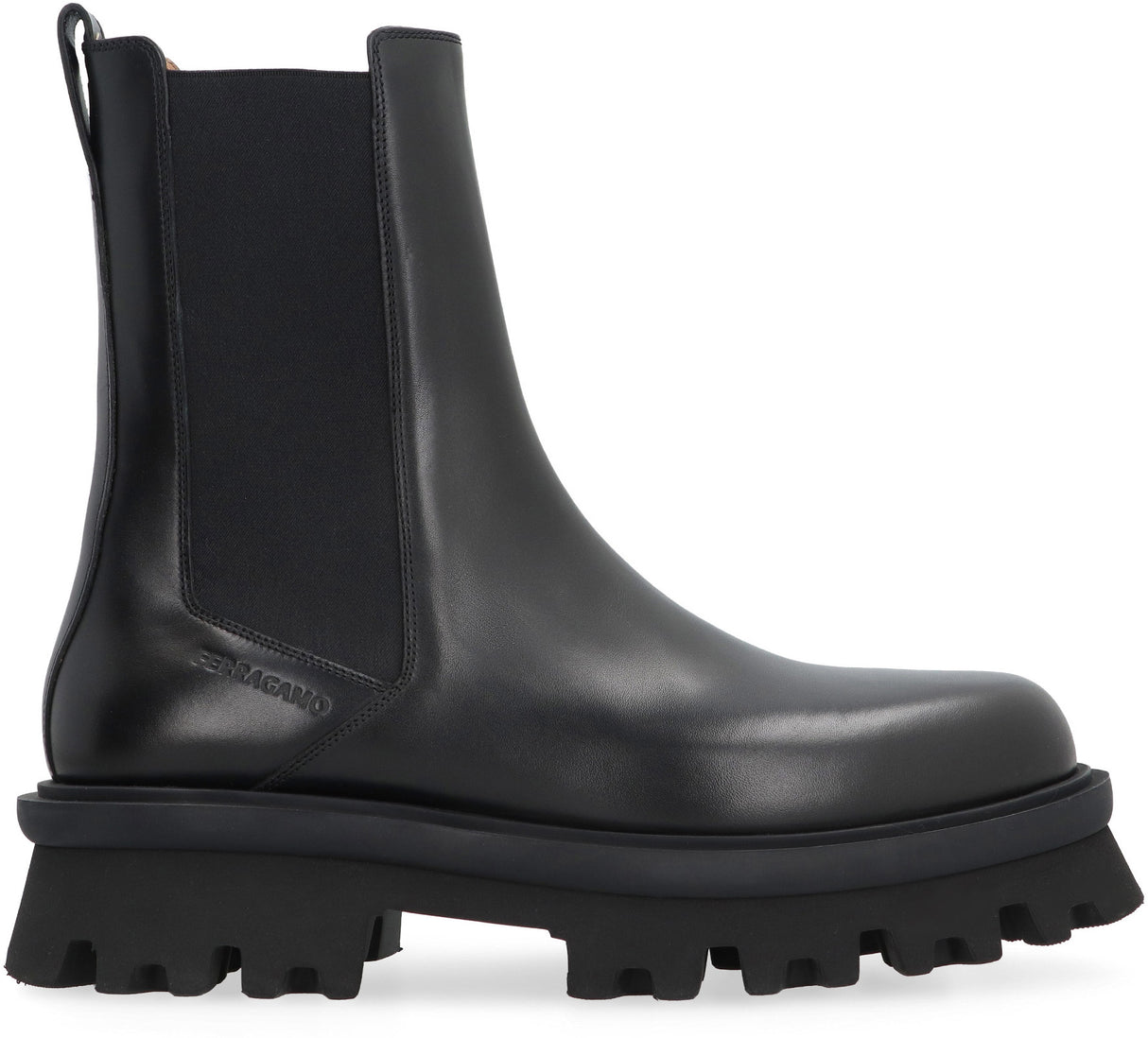 FERRAGAMO Men's Black Chelsea Boots for Fall/Winter 2024