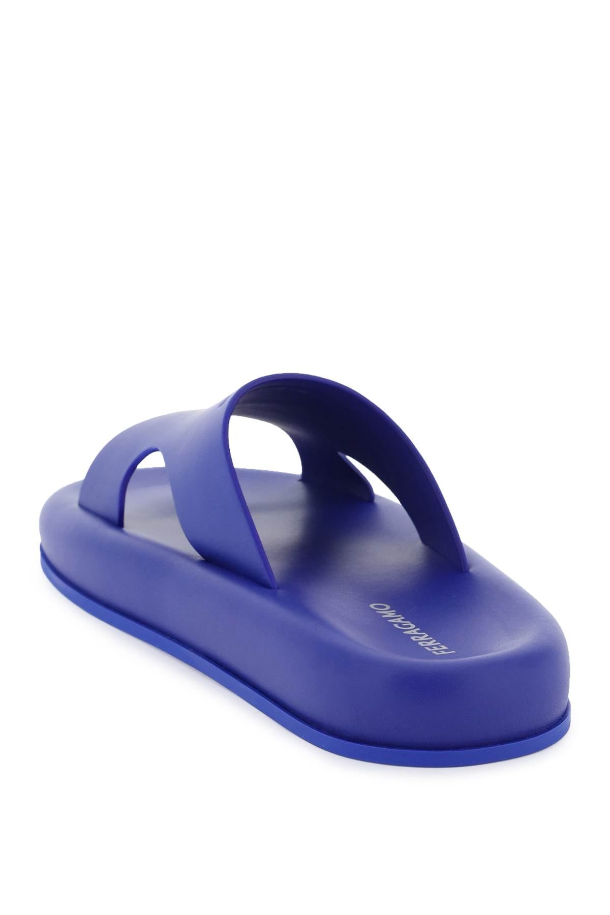 FERRAGAMO Cut-Out Slide Sandals for Men in Blue