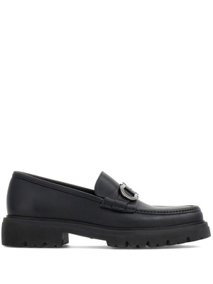 FERRAGAMO Luxury Leather Gancini Moccasins