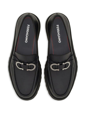 FERRAGAMO Luxury Leather Gancini Moccasins