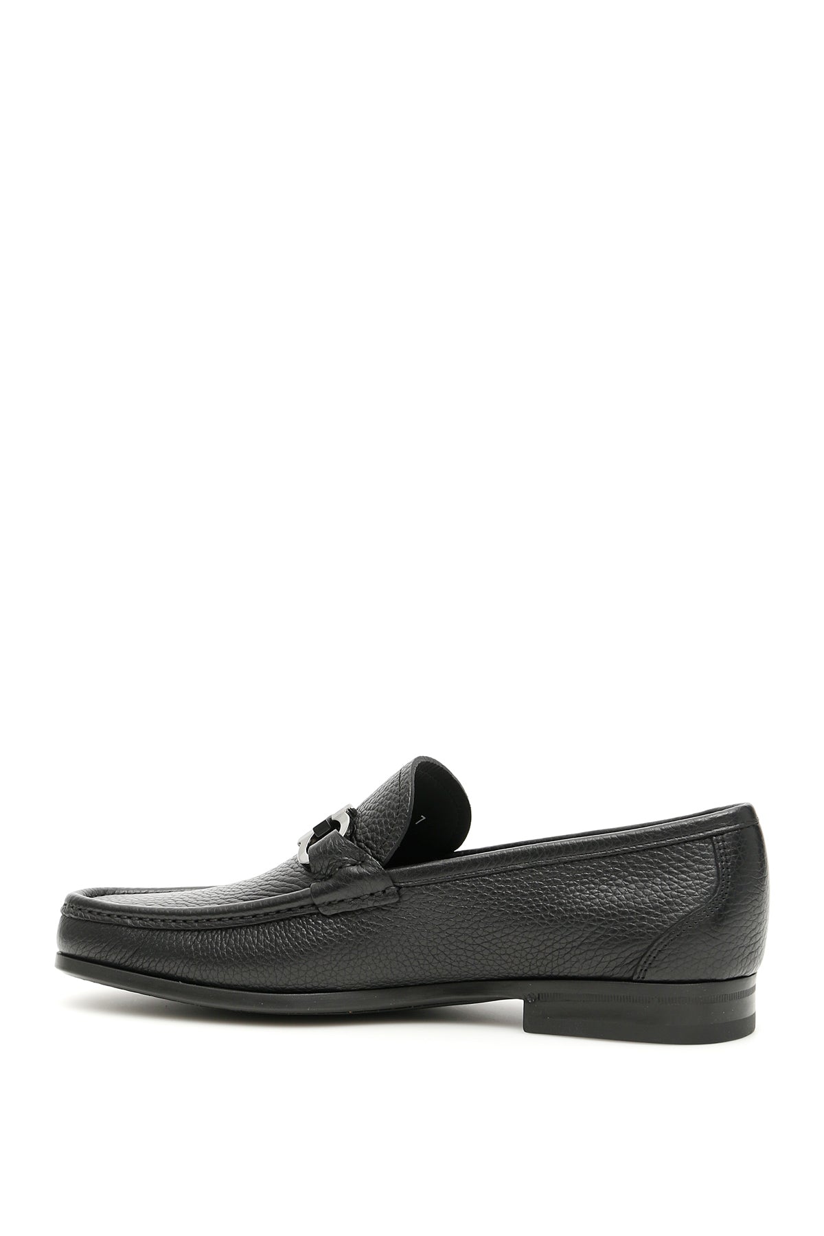 FERRAGAMO Classic Leather Loafers with Signature Buckle - EEE