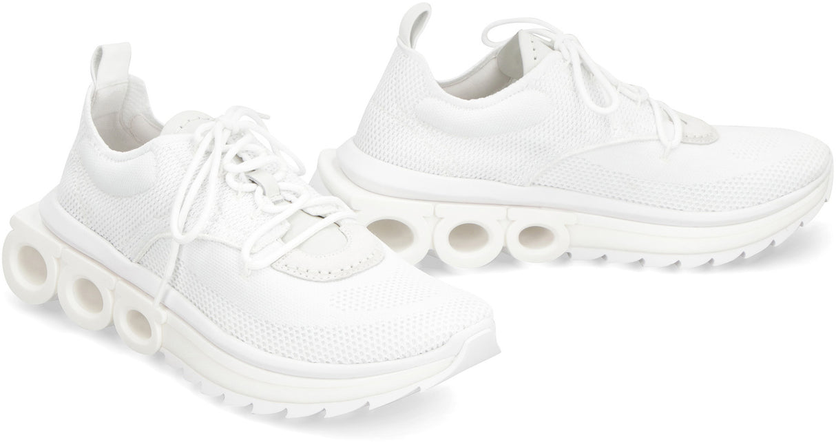 FERRAGAMO White Low-Top Fashion Sneakers for Women - FW23 Collection