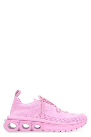 FERRAGAMO Pink NUBUCK Low-Top Sneakers for Women