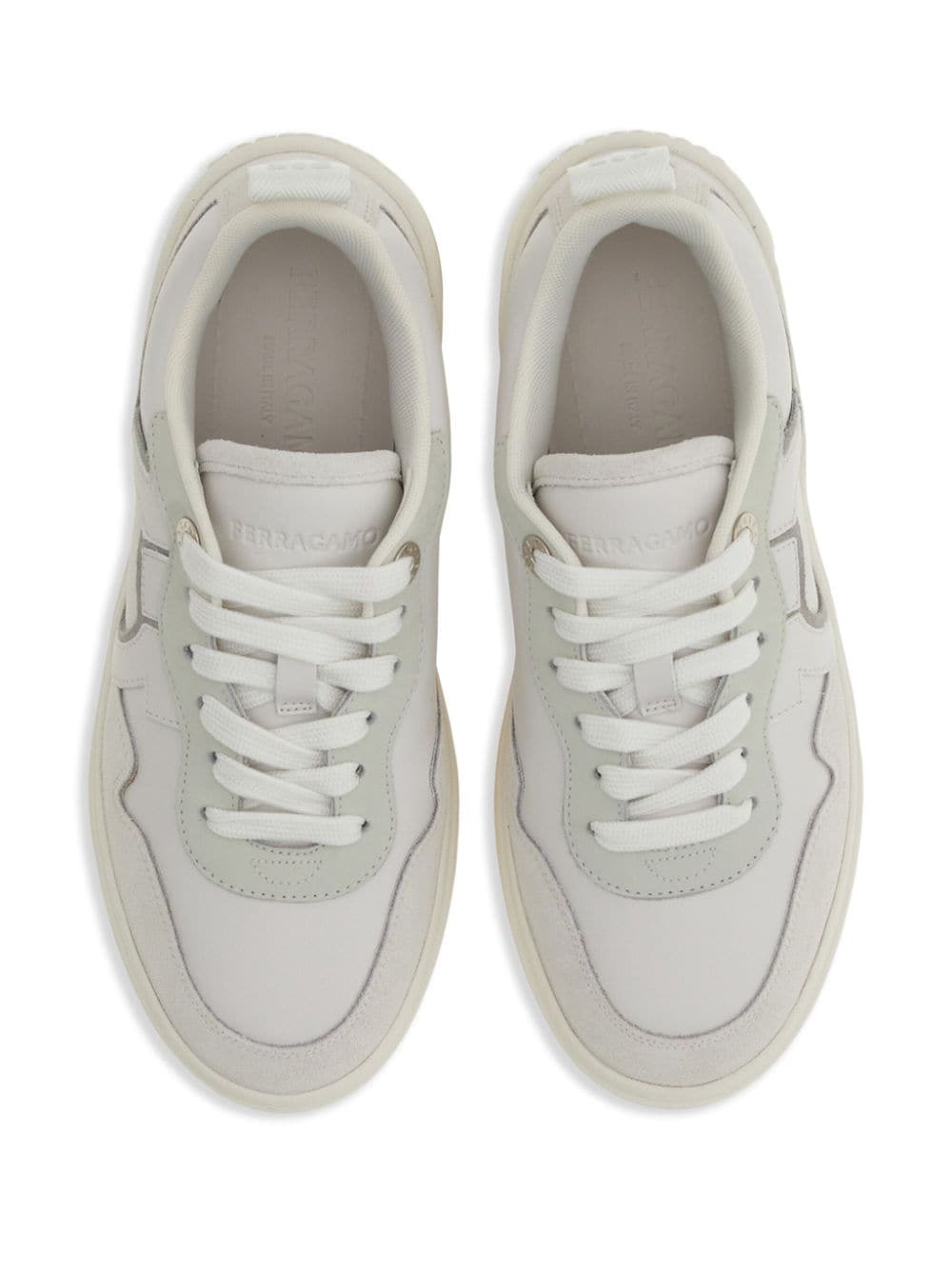 FERRAGAMO Chic Leather Gancini Hook Sneakers for Women