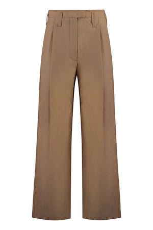 PHILOSOPHY DI LORENZO SERAFINI Women's Beige Cotton Blend Trousers for SS24