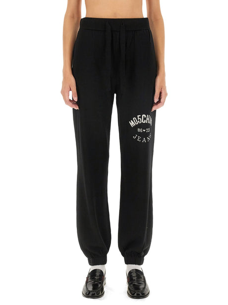 MOSCHINO JEANS Regular Fit Jogging Pants with Logo - Size S