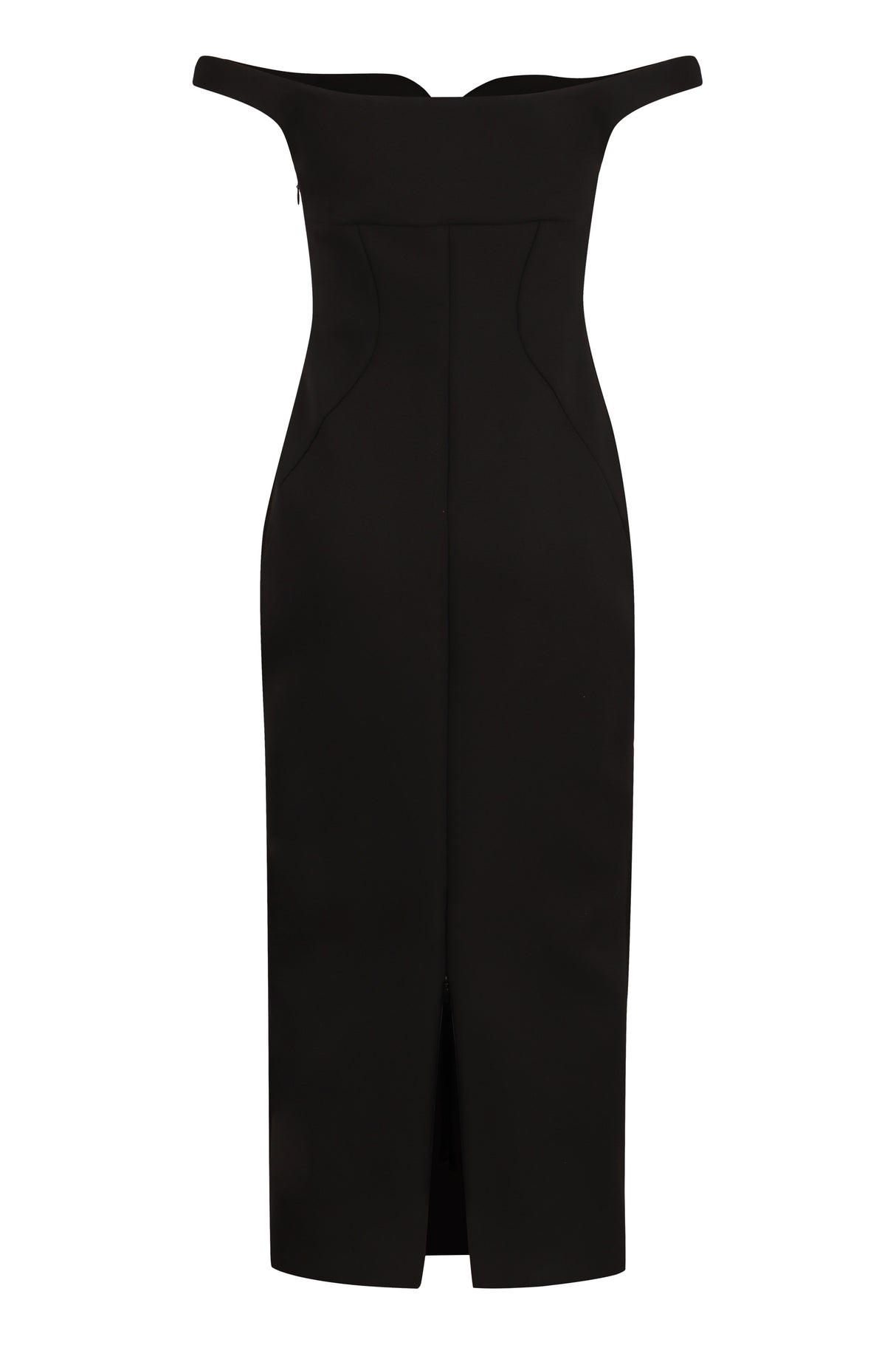 PHILOSOPHY DI LORENZO SERAFINI Elegant Off-Shoulder Sheath Dress with Sweetheart Neckline