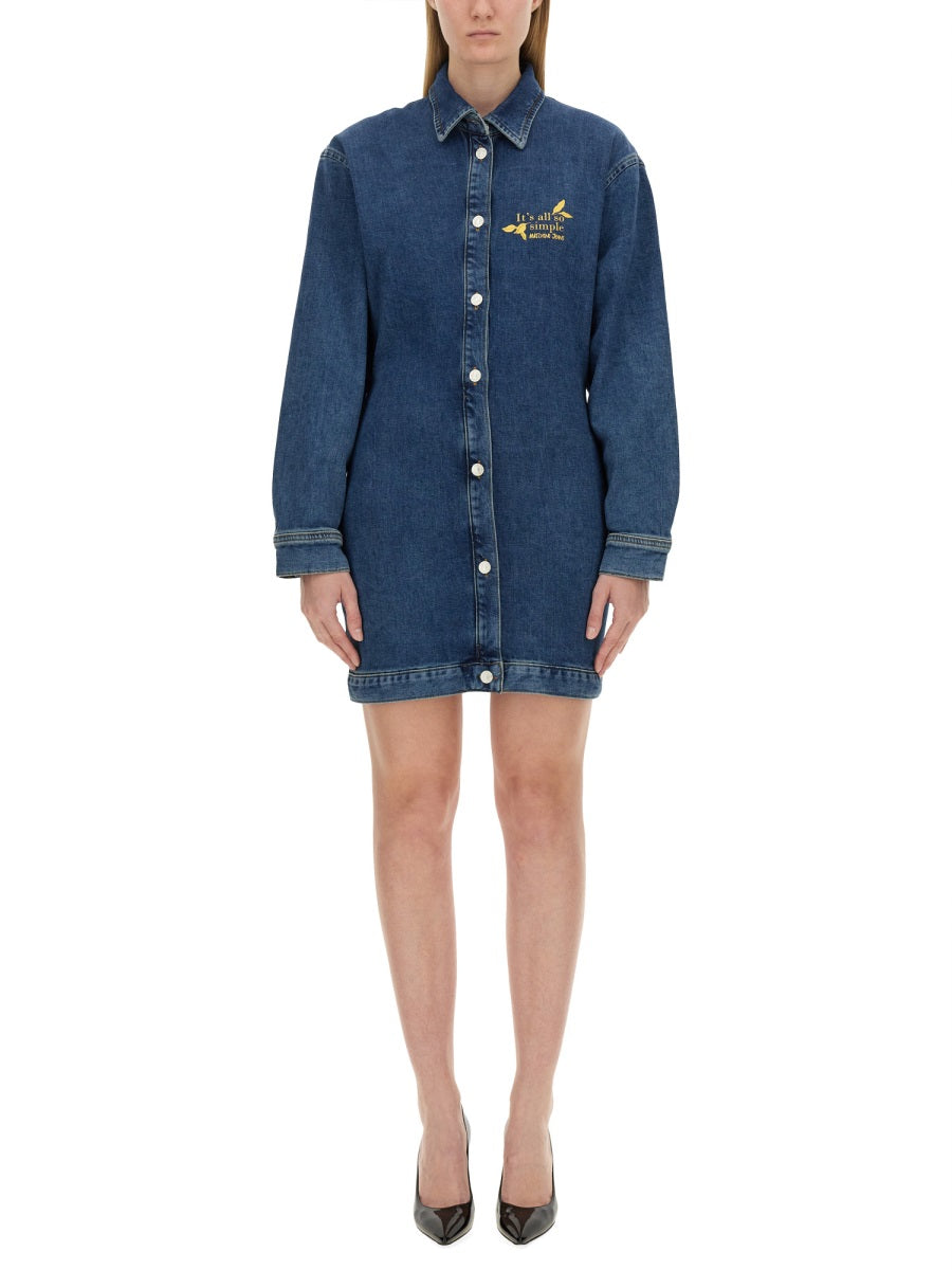 MOSCHINO JEANS Denim Mini Dress for Women - Size M