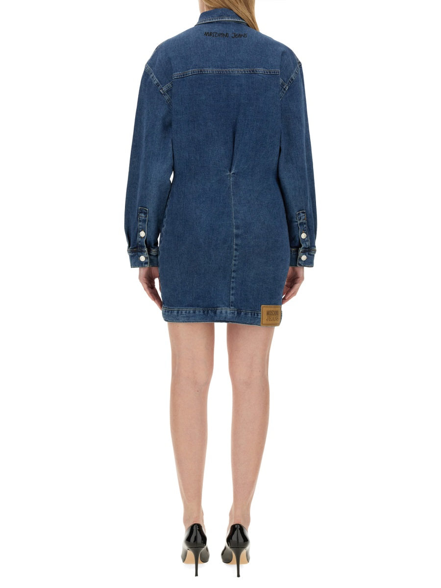 MOSCHINO JEANS Denim Mini Dress for Women - Size M