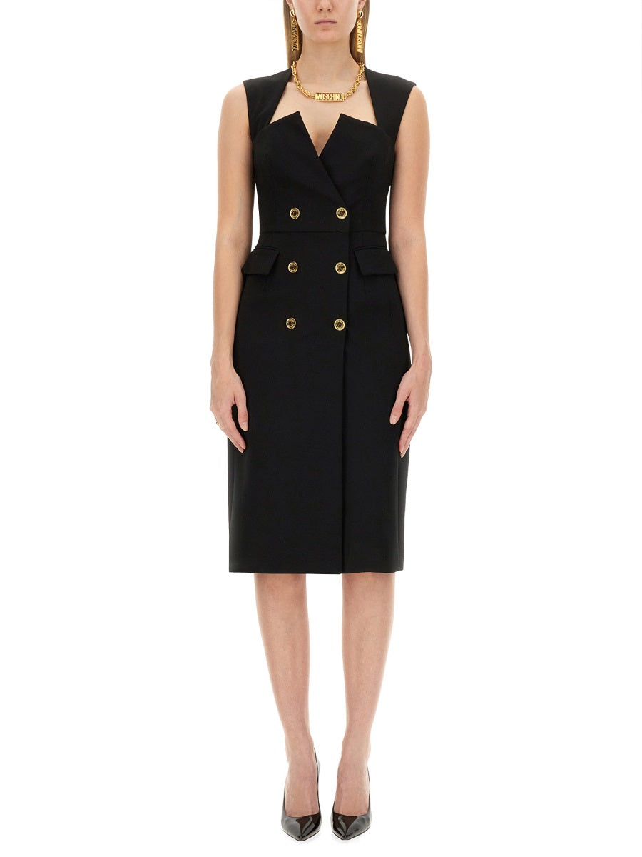 MOSCHINO COUTURE Elegant Crepe Dress in Size 40