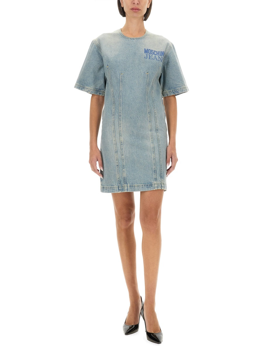 MOSCHINO JEANS Chic Denim Mini Dress - Regular Fit