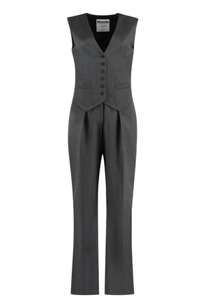 MOSCHINO COUTURE Elegant Virgin Wool Jumpsuit for Women