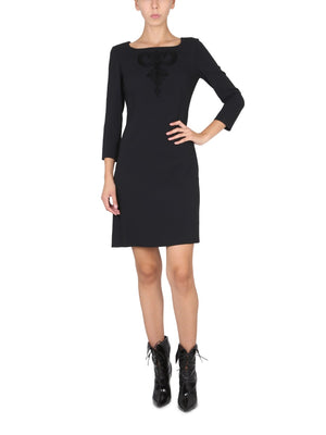 BOUTIQUE MOSCHINO Chic Cady Dress with Concealed Back Zipper