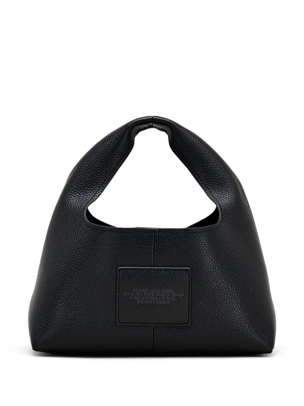 MARC JACOBS Mini Sack Grained Leather Handbag with Embossed Details and Silver Hardware