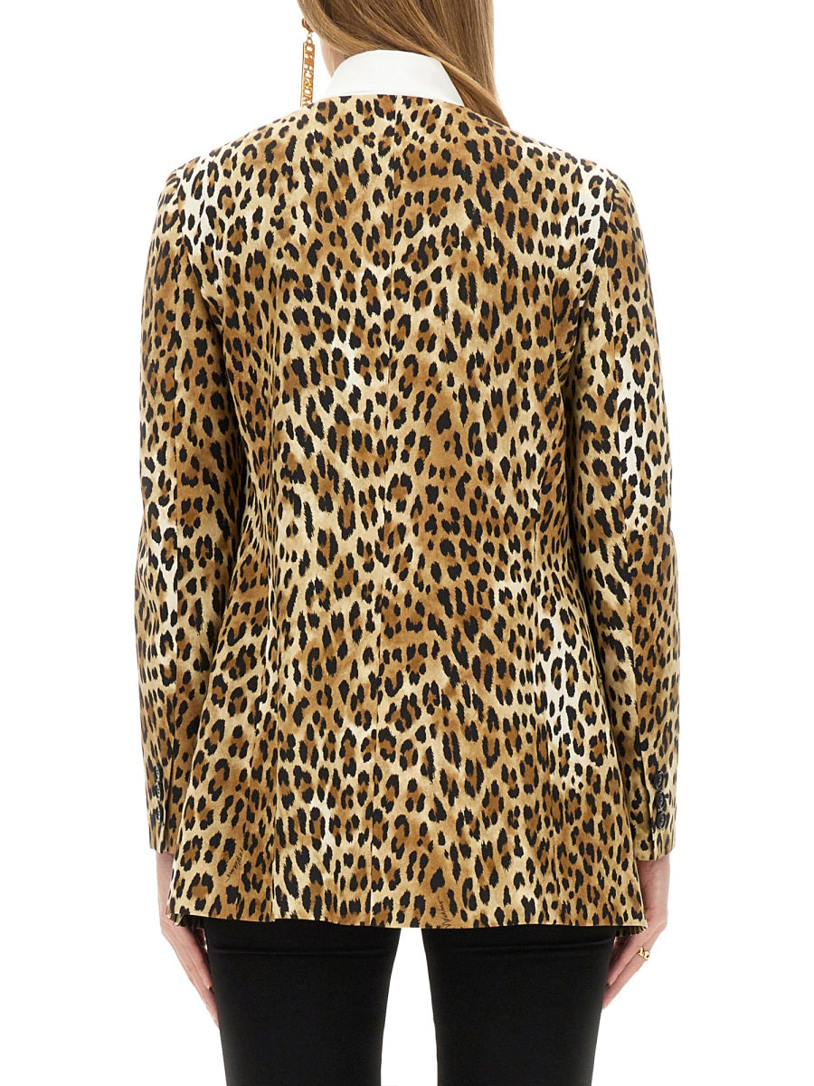 MOSCHINO COUTURE Animal Pattern Outerwear Jacket - Size 40