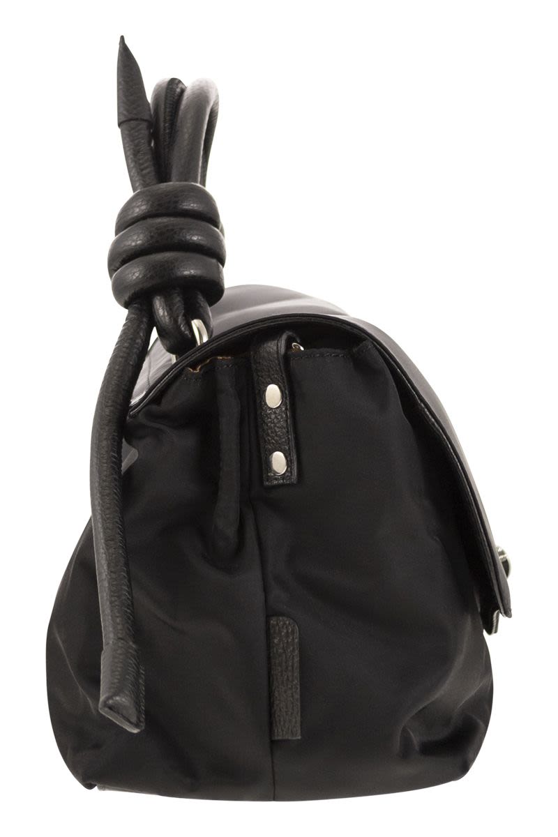 ZANELLATO Sleek Black Shoulder Handbag for Women - Versatile and Sustainable Design