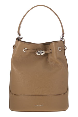 ZANELLATO Leather Bucket Handbag - 28.5 x 20 x 15 CM