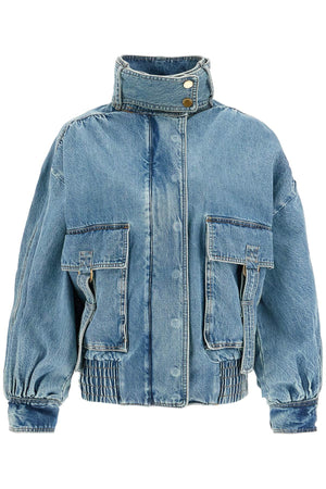 ZIMMERMANN Oversized Denim Bomber Jacket - Size 0