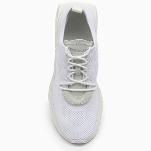 FERRAGAMO White Knit Trainer for Men - SS23 Collection