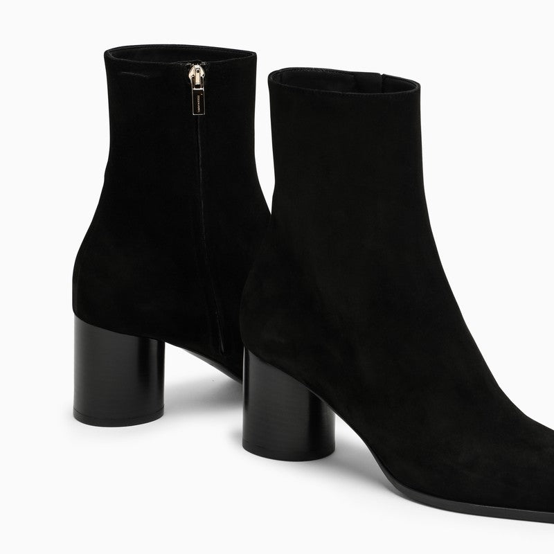 FERRAGAMO Classic Black Leather Ankle Boot for Women