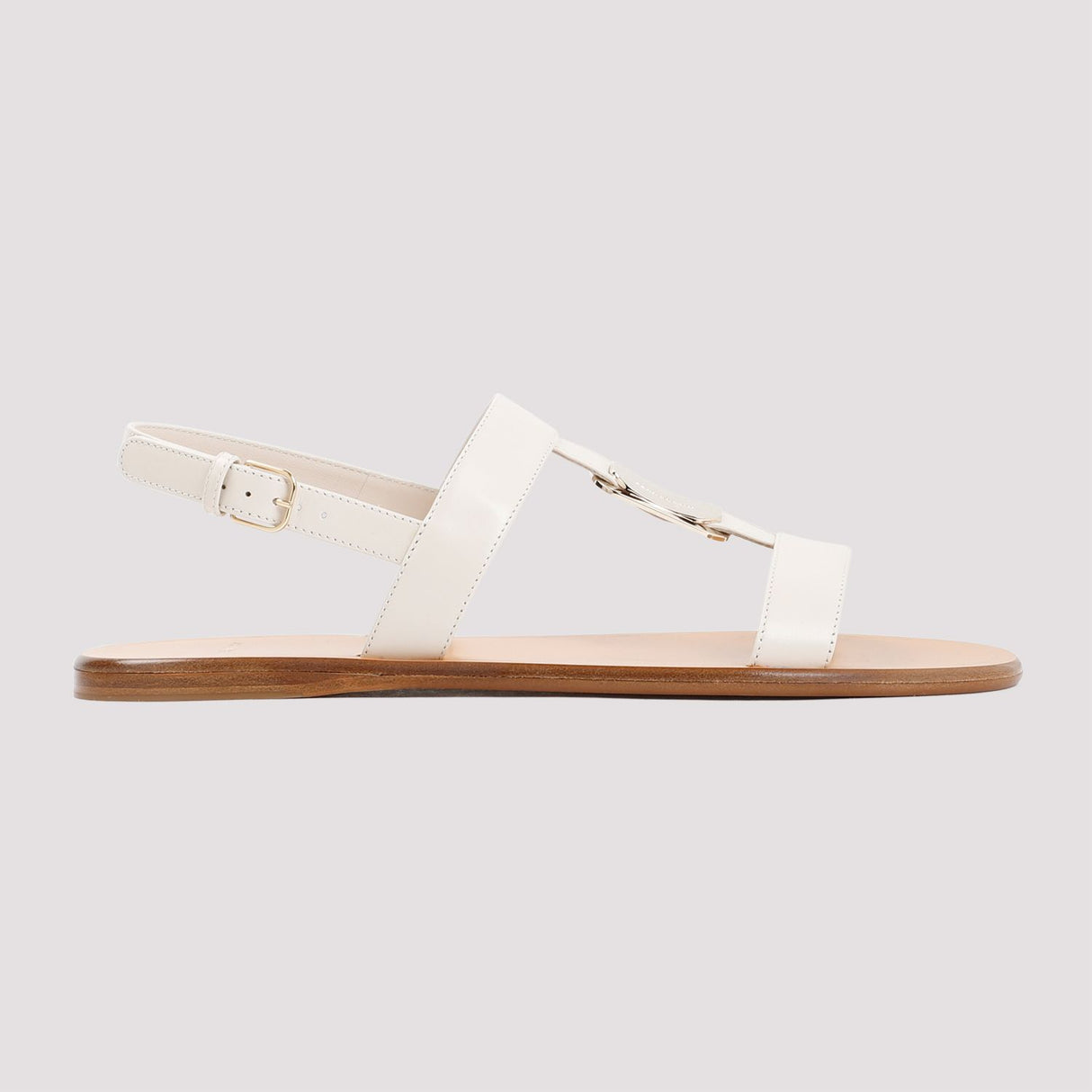 FERRAGAMO Beige Lamb Skin Sandals for Women