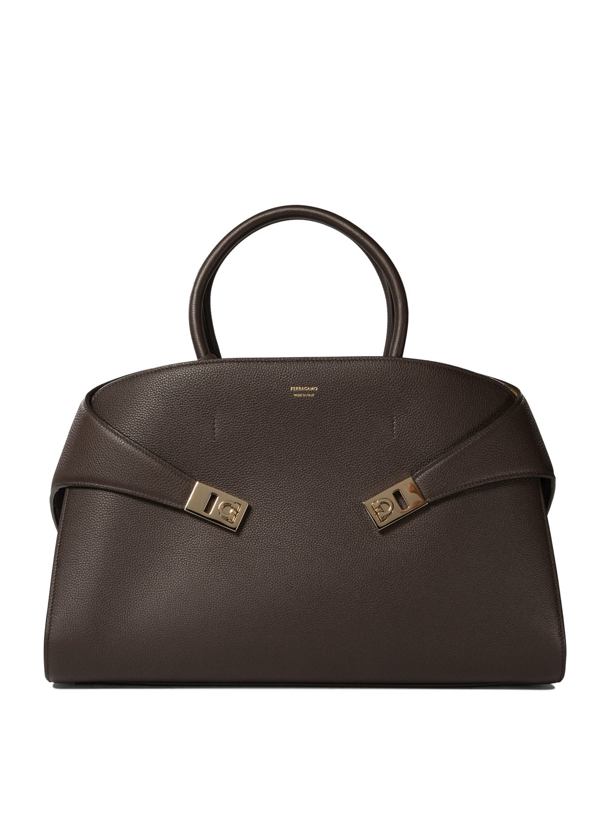 Ferragamo Dual-Tone Calf Leather Medium Handbag