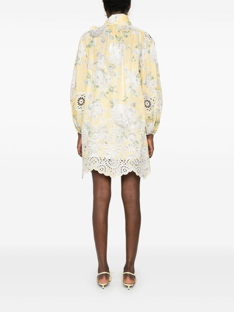 ZIMMERMANN Floral Linen Mini Dress for Women