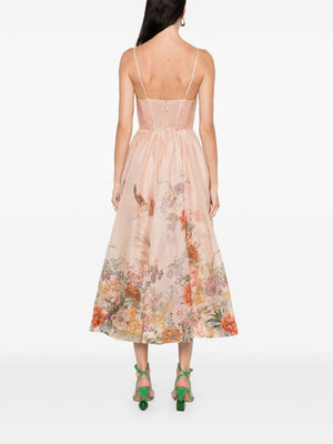 ZIMMERMANN Luxe Floral Straps Mini Dress