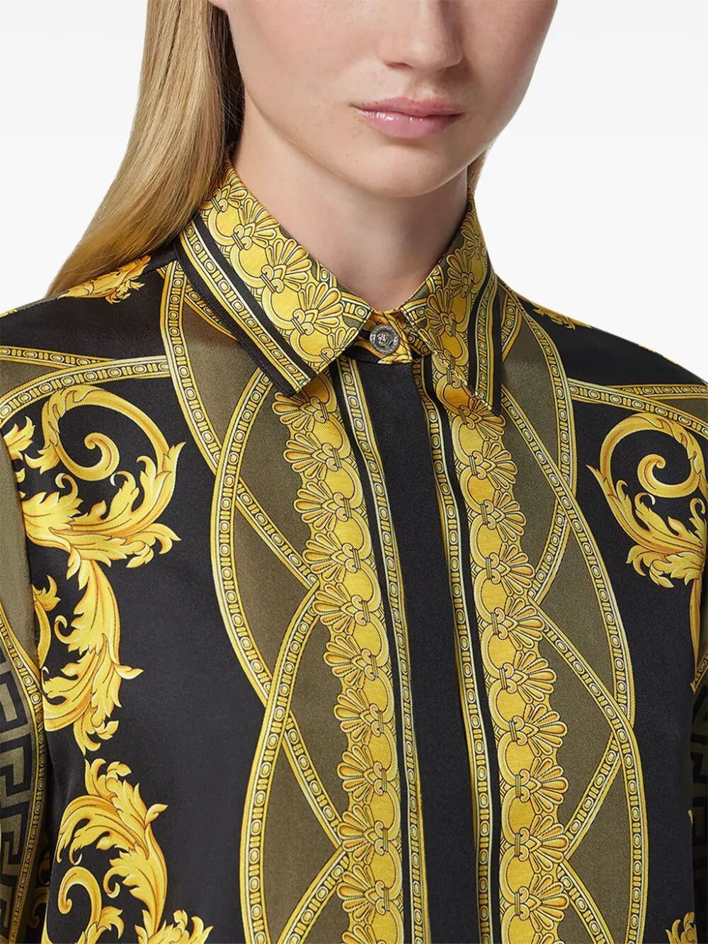 VERSACE Silken Elegance Black Shirt