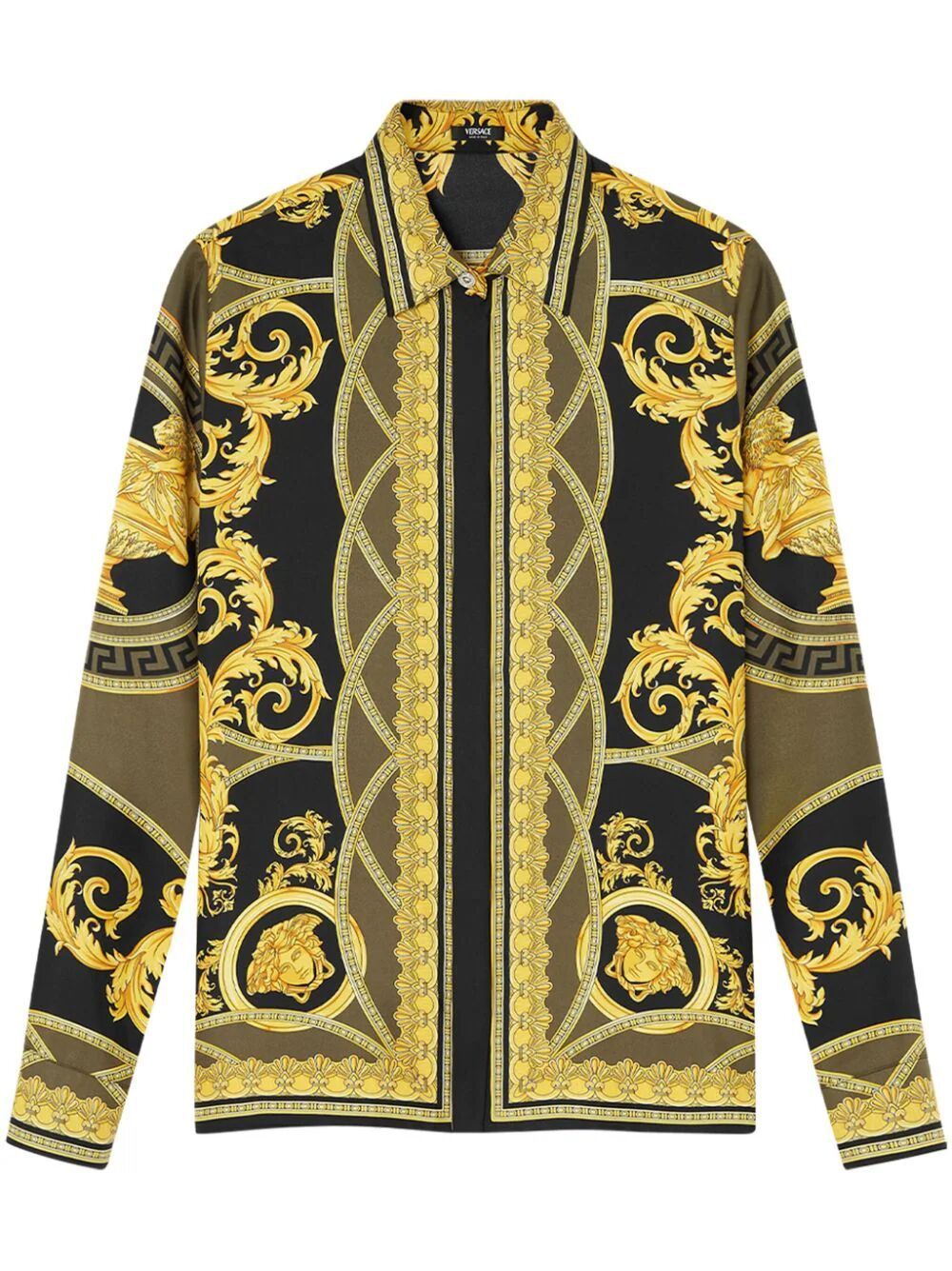 VERSACE Elegant Baroque Silk Blouse