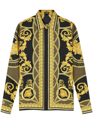 VERSACE Silken Elegance Black Shirt