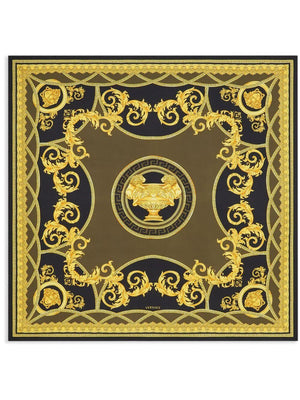 VERSACE The Femme Fatale Silk Scarf in Noir