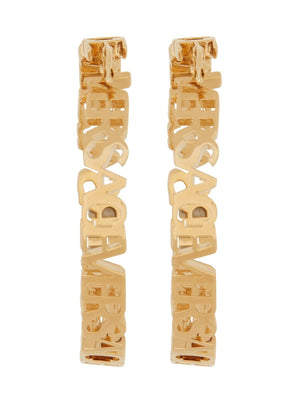 VERSACE Elegant Logo Hoop Earrings