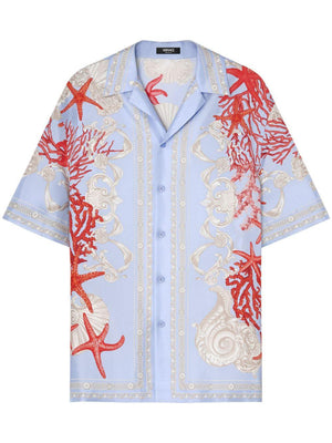 VERSACE Holiday Print Casual Shirt