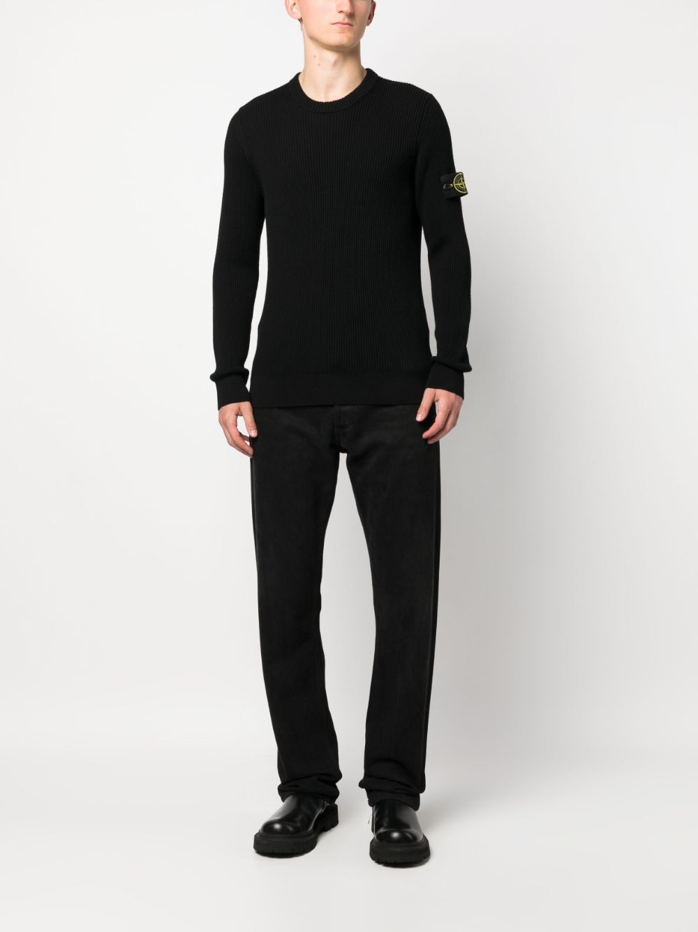 STONE ISLAND Men's Compass Patch Wool Jumper