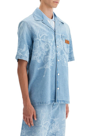 VERSACE Baroque Sea Denim Shirt - IT 48