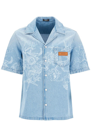 VERSACE Baroque Sea Denim Shirt - IT 48