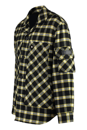 VERSACE Luxury Wool Blend Overshirt for Men - Black