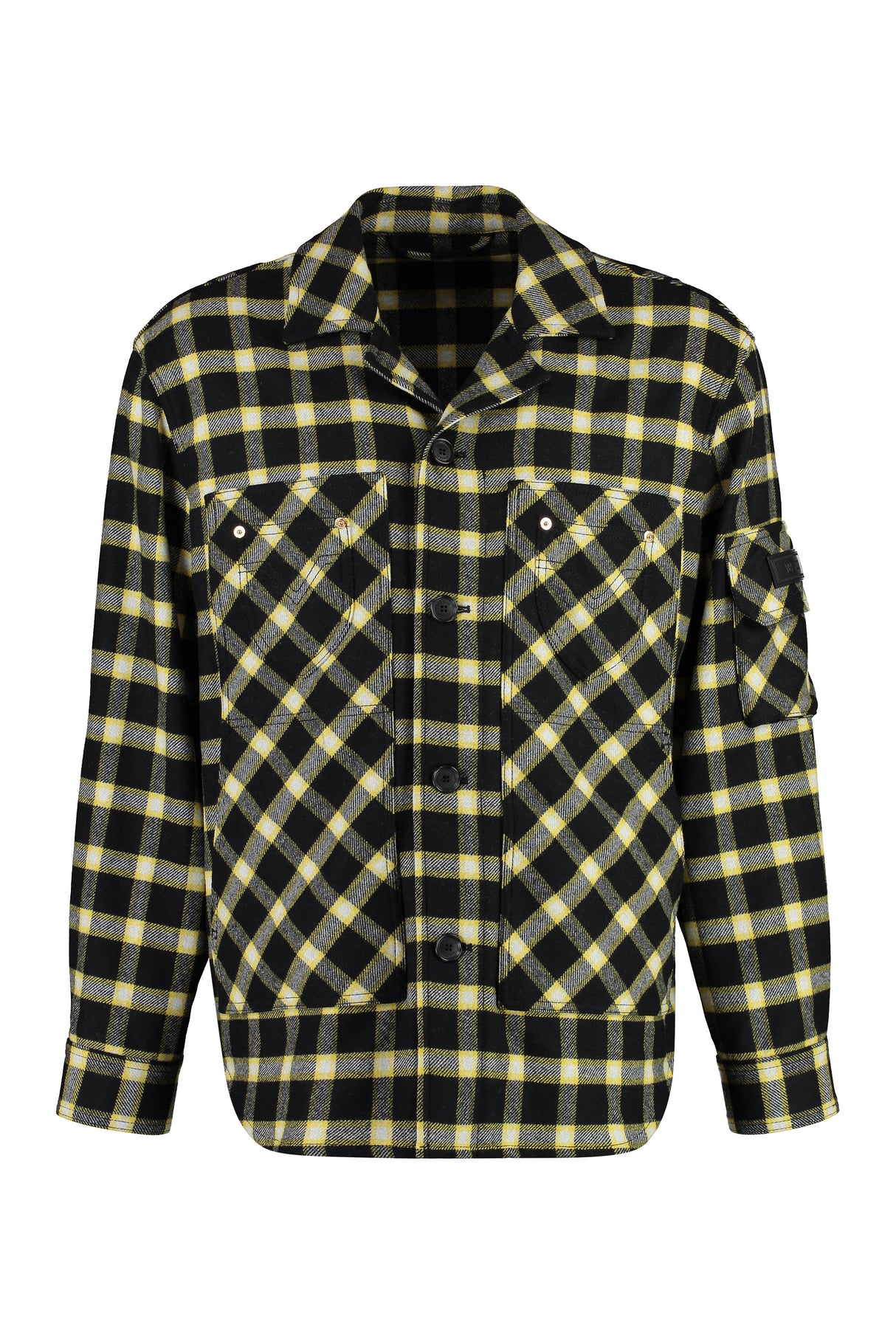 VERSACE Luxury Wool Blend Overshirt for Men - Black